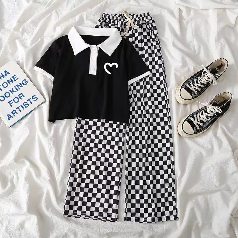 6 7 8 9 10 11 12 13 14 Years Summer Girls Clothing Sets New Fashion Letter Tops + Pants 2Pcs Outfits Kids Tracksuit Kids Clothes