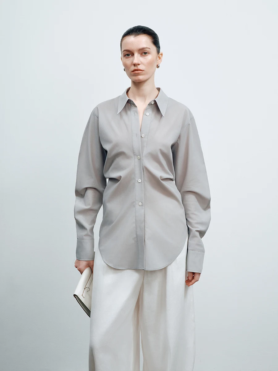 

Cleanfit High nce Classic irt Woolen Fabric Slim Fit Breathable Feel Turn-down Collar Straight Tube Polyester Fiber