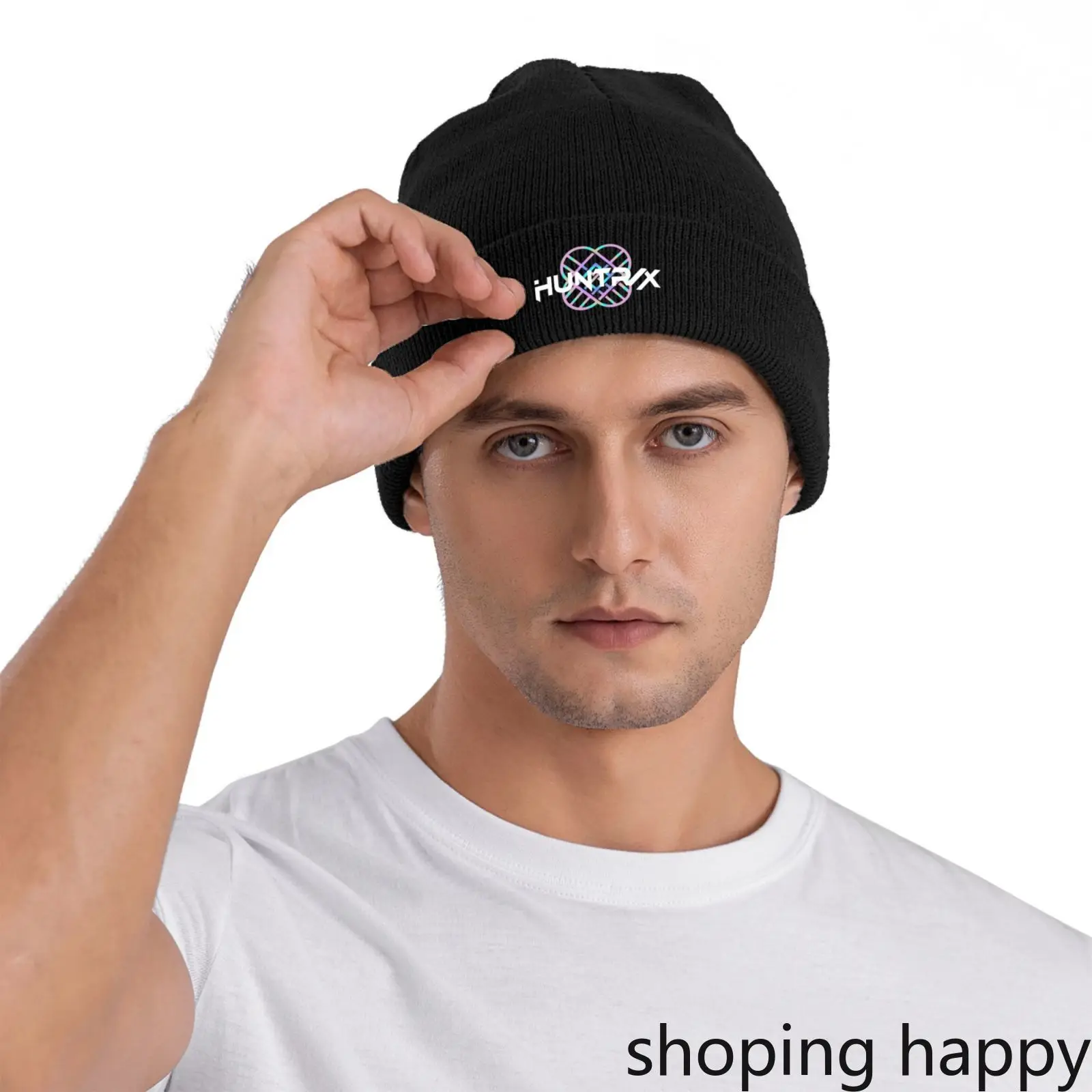 هنتر شعار الرجال النساء صراع رويالز قبعات صغيرة عفريت Kpop شيطان الحياكة قبعة الخريف الشتاء Kpop قبعات مطبوعة القبعات الدافئة K-pop