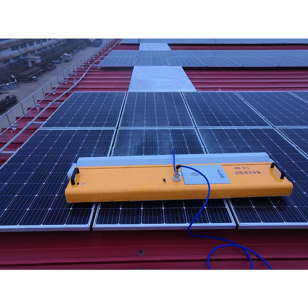 Remote Control PV Module Solar panel Cleaning Rolling Brush Machine Solar Equipment for photovoltaic system