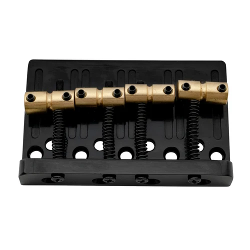 Musiclily Pro puente de bajo de 4 cuerdas, 57mm (2-1/4 pulgadas), espaciado de cuerdas, alforjas de latón Hardtail, placa de aleación de Zinc