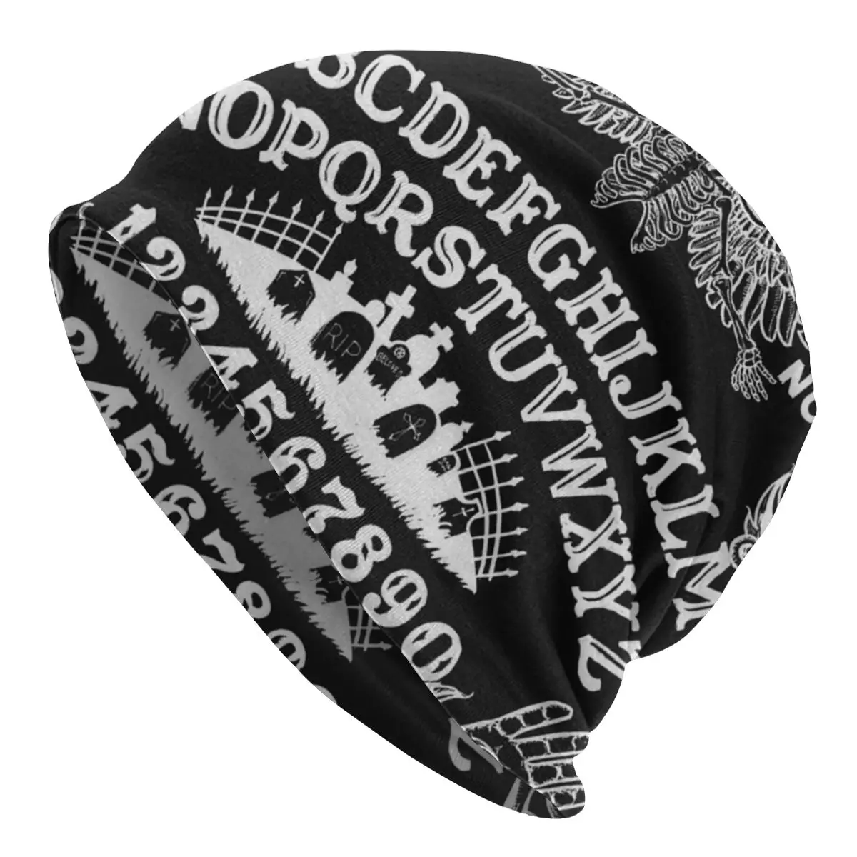 Bonnet noir en tricot pour homme et femme, accessoire de mode pour l'extérieur, Skullies, Tarot, chaud, unisexe, printemps