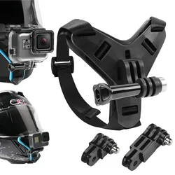 Helmet Chin Mount Strap For Dji Action 6 5Pro GoPro Hero 13 12 11 Motorcycle Helmet Chin Stand Camera Accessories