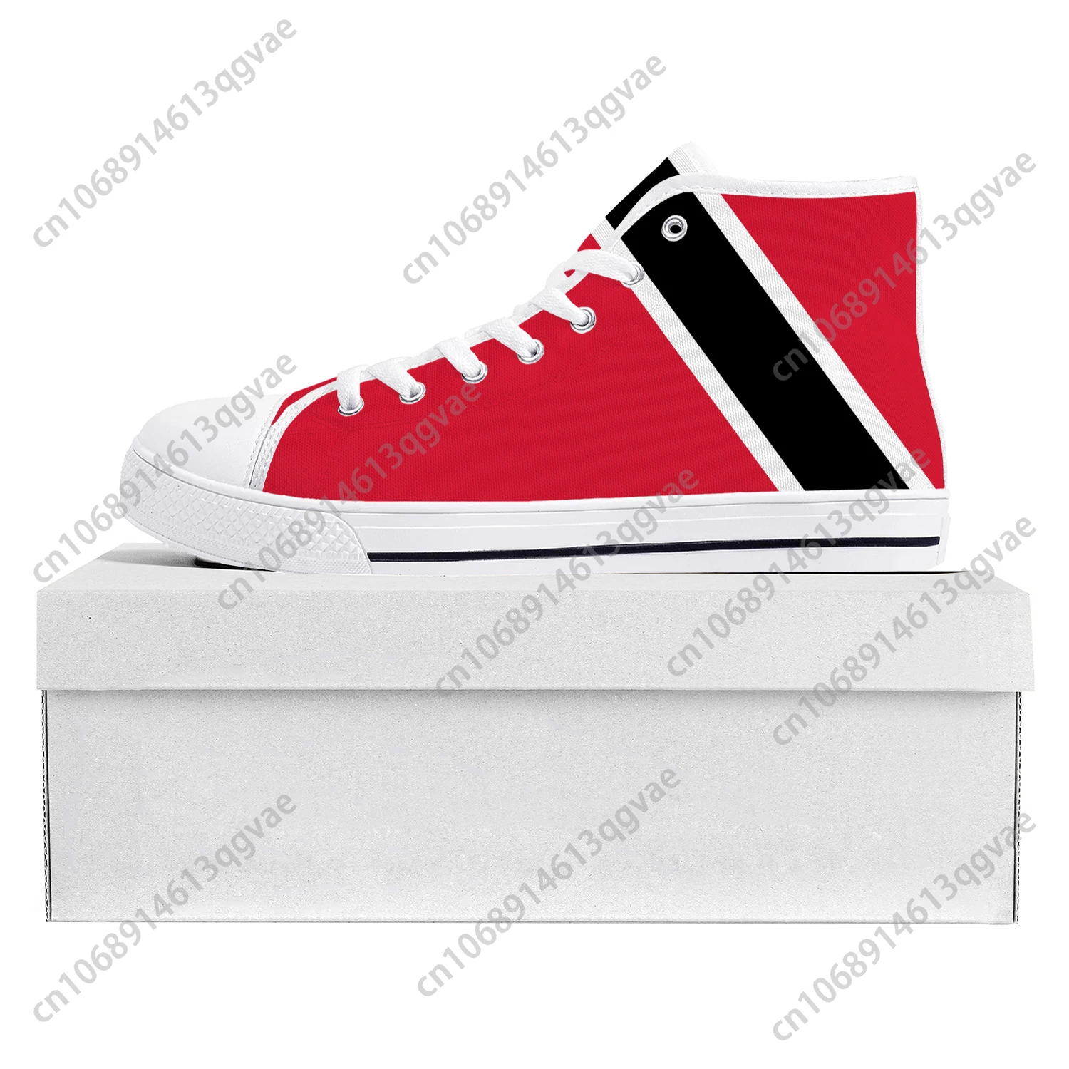 Trinidad and Tobago Flag High Top High Quality Sneakers Mens Womens Teenager Canvas Sneaker Casual Couple Shoes Custom Shoe