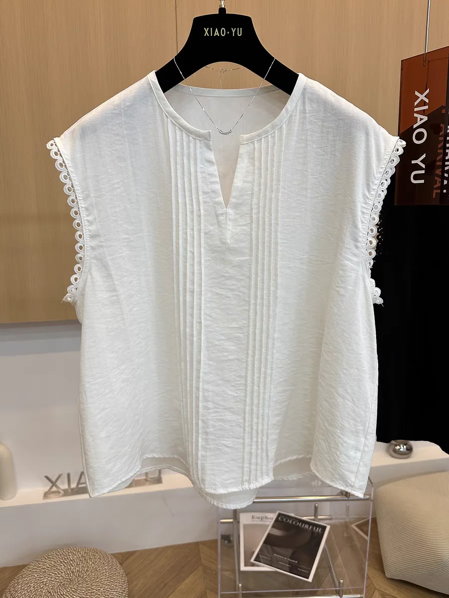 

Ele V-Ne Svel Women's Top Summer Unique Beautiful Linen Loose Outerwear Tank Vest Comfortable Breathable UV Prote...