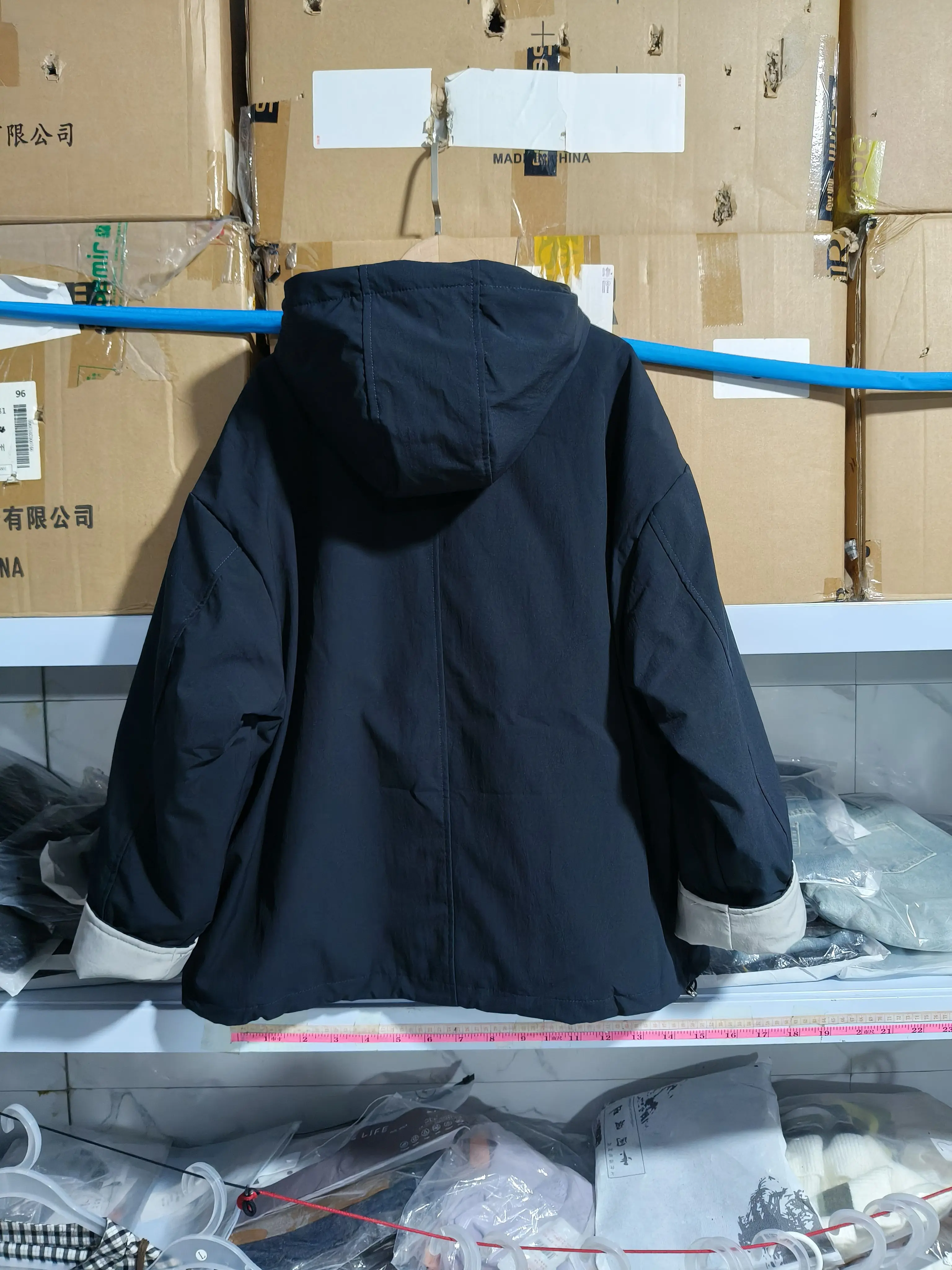 Simple Solid Color Hooded Thermal Coat Winter Long Sleeve Cotton Padded Warm Jackets 2025 New Leisure Loose Versatile Outerwear