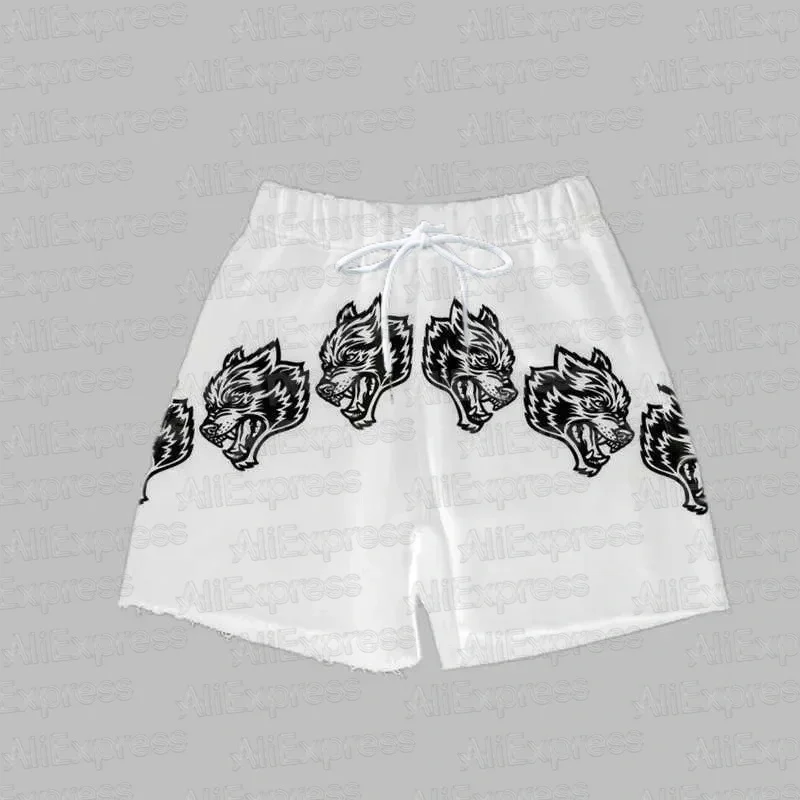 

Лето 2023, свободные и дышащие спортивные шорты с головой волка для взрослых, бестселлер, быстросохнущие шорты для комфорта мотоциклов