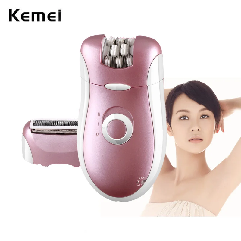 2 in 1 Wet Dry Compact Epilator for Women Cordless Epilation and Hair Removal with Bikini Body Hair Trimmer Lady Shaver