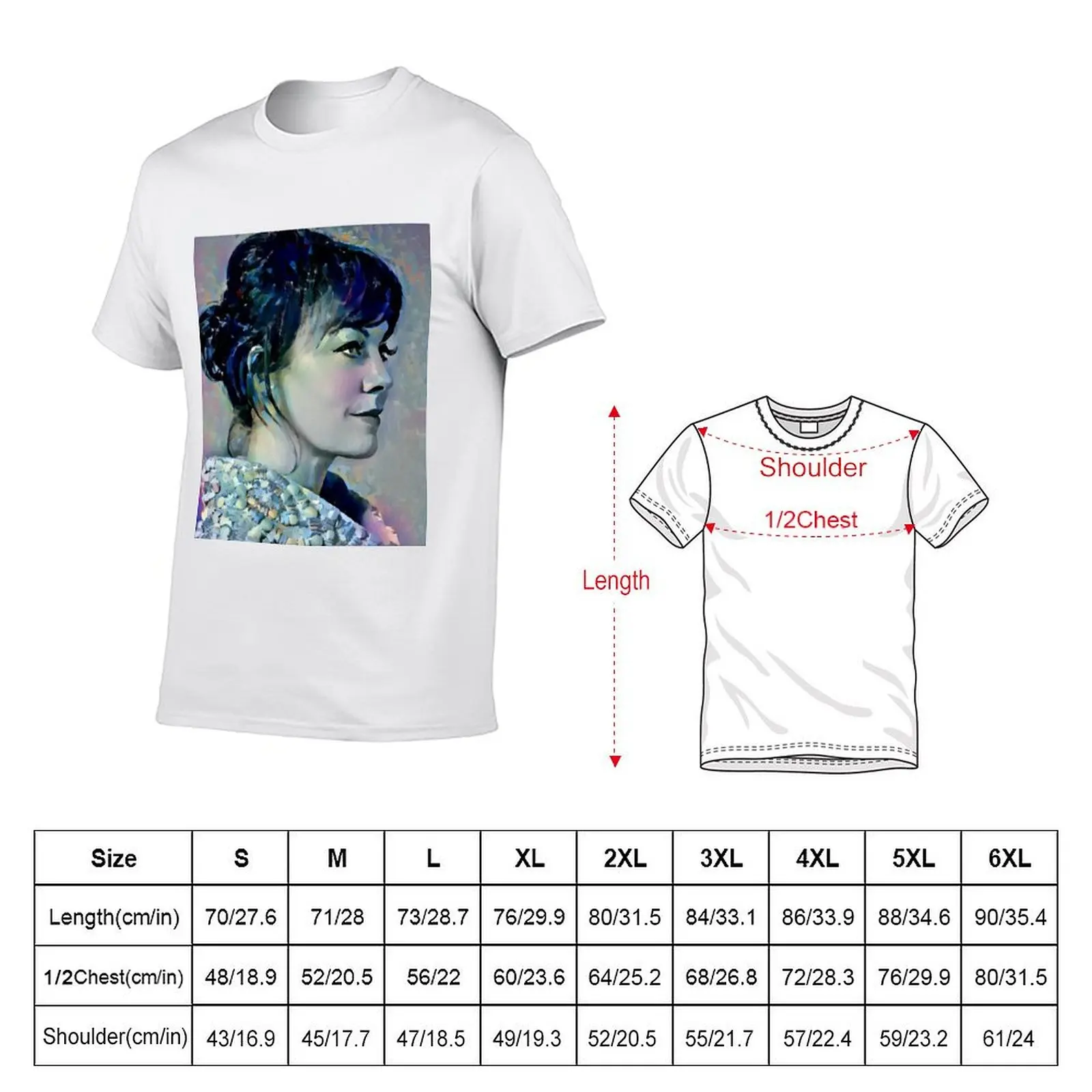 Helen McCrory Portrait Tribute T-Shirt Soft Anti-Shrink Cotton Tee