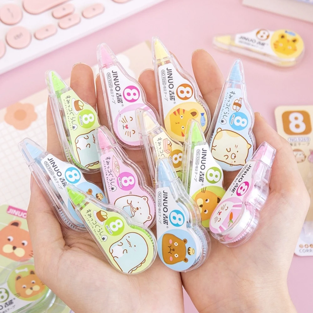 Correction Tape Cartoon Animal Series Simple Cute Refreshing Correction Tape Smooth Not Easy to Break Creative Stationery