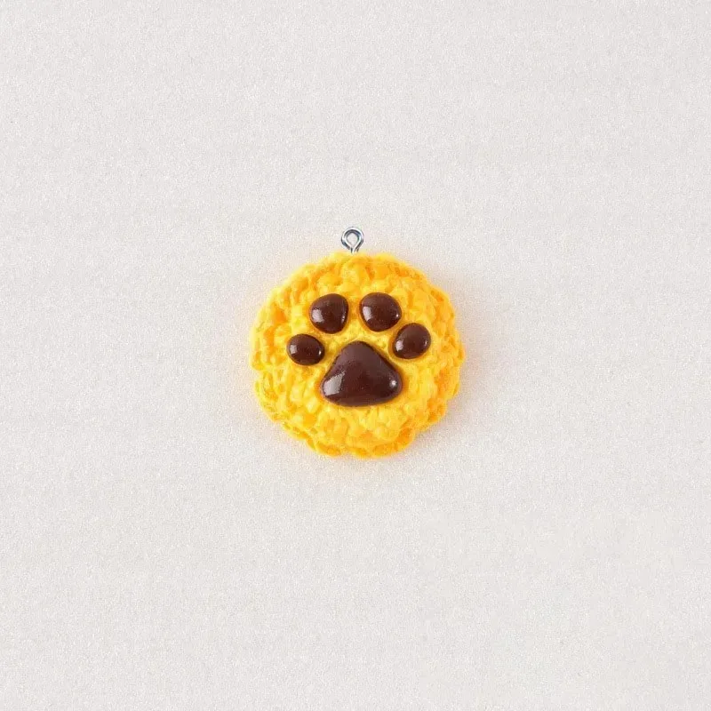 10Pcs Cartoon Bear Cookie Resin Charms Cute Sweet Dessert Pendants DIY Earrings Necklace Keychain Craft Findings
