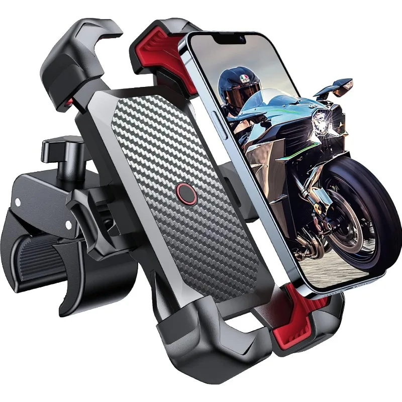 Motorcycle Phone Mount,Bike Phone Holder for Bicycle, Handlebar Phone Mount, Compatible with iPhone, Samsung, All Cell Phone