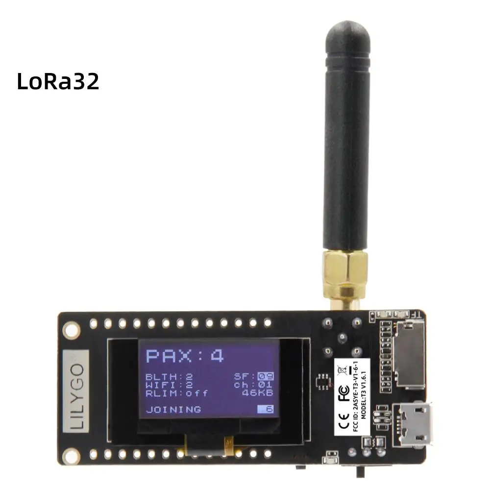 LoRa32 V2.1_1.6 Version 433/868/915Mhz ESP32 LoRa OLED 0.96 Inch SD Card Bluetooth WIFI Wireless Module ESP-32 SMA