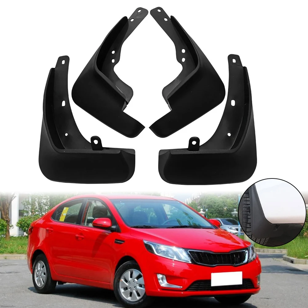 

Mud Flaps Mudguard ABS Accessories Deluxe Front&Rear Molded Parts Replacement Splash Guard Vehicle For Kia Rio 11-14 Brand New