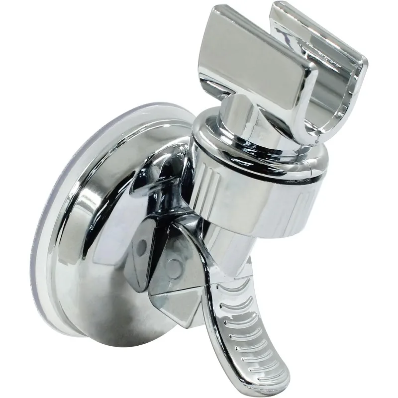 1pcs Adjustable Handheld Shower Head Holder with Strong Vacuum Suction Cup Wall Mount Rotating Base for Bathroom Organization