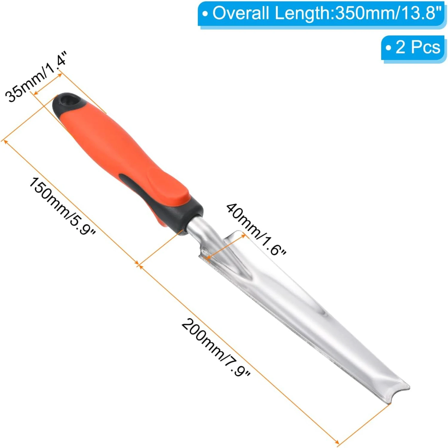 Reliable High-Quality Red and Black Durable Hand Weeder for Effective Weed Control - Sturdy Root Trowel - Essential Efficient Ga