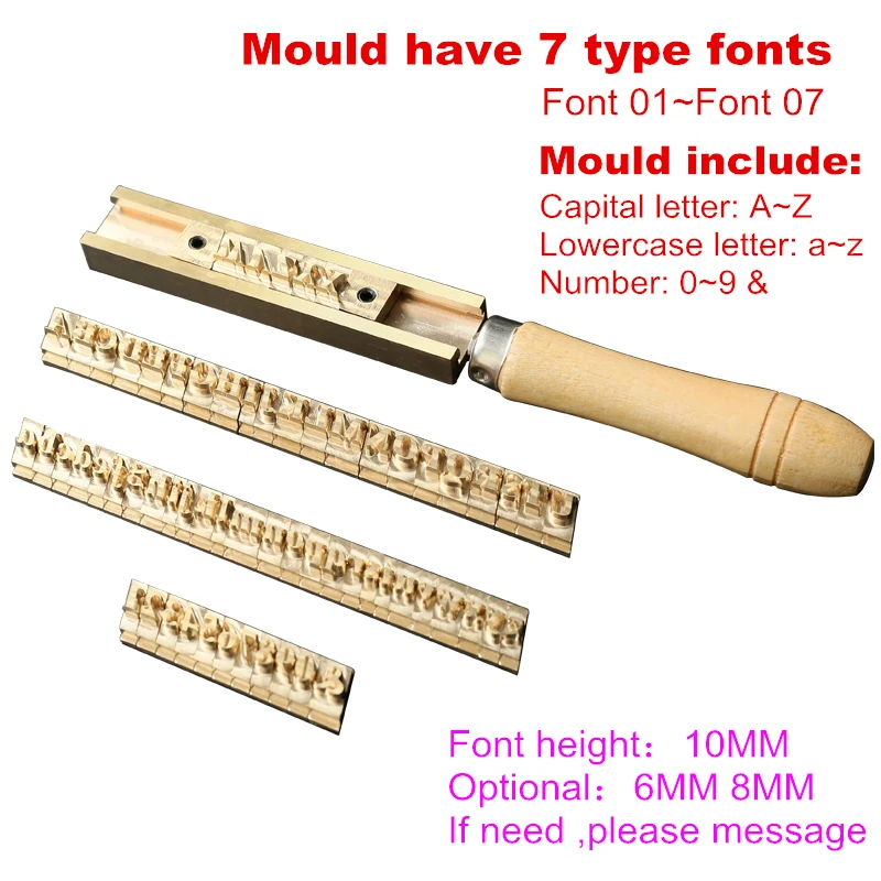 

DIY Flexible Customized Logo Mould T-Slot Shape With Number Symbols 10cm for Hot Foil Stamping Machine Custom DIY Logo Name