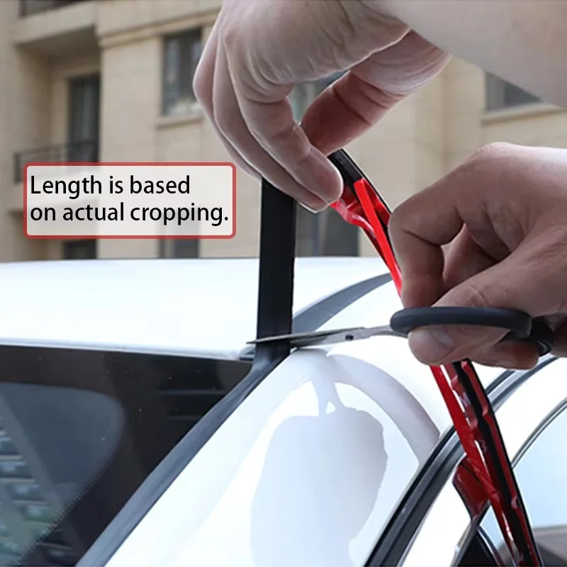 Car Windshield Seal Strip Universal Rubber Roof Window Edge Seal Protector Sticker Waterproof Weather Strip Dustproof Seal Strip