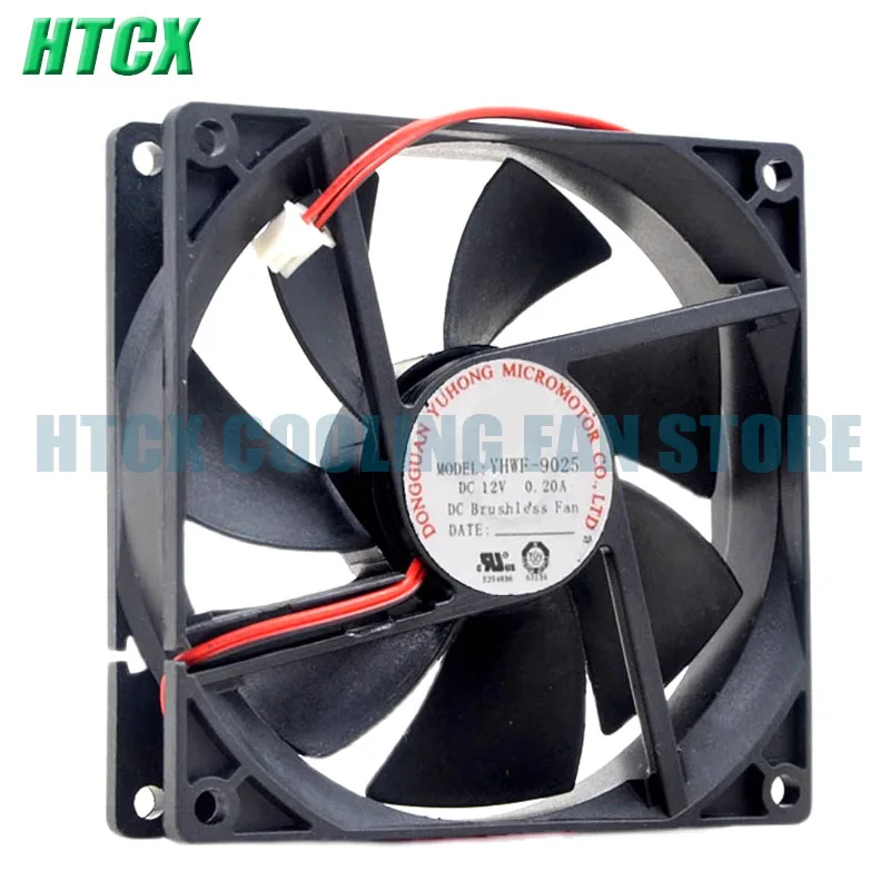 For Original YHWF-9025 12V 0.20A 9CM 9025 2-wire refrigerator water dispenser cooling fan