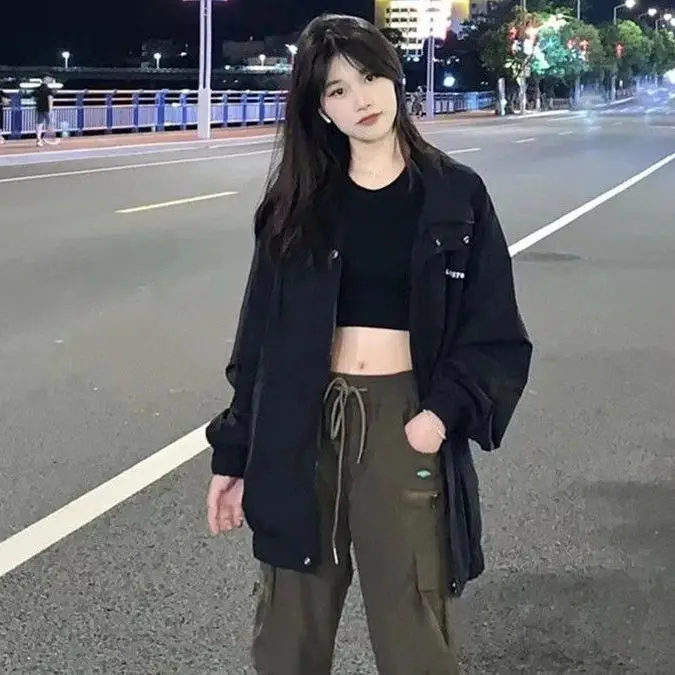 

Женские осенние куртки Chaquetas Personalized Jaqueta Minimalist Liner Fluffy Double-Breasted Party Decorative Advanced Wearing