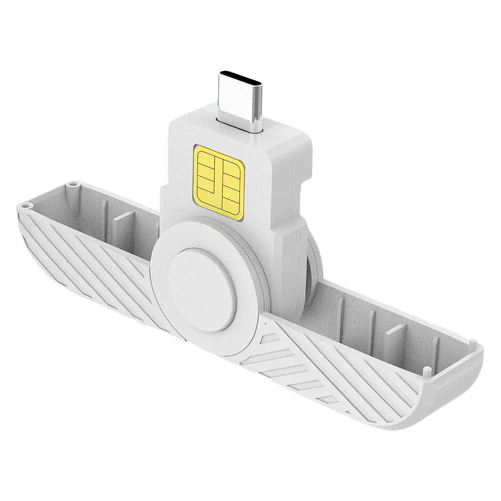 

Type C Smart Card Reader for Windows Mac/Android OS Bank Tax Declaration SIM Cloner IC/ID EMV SD TF MMC CAC Card Reader Adapter