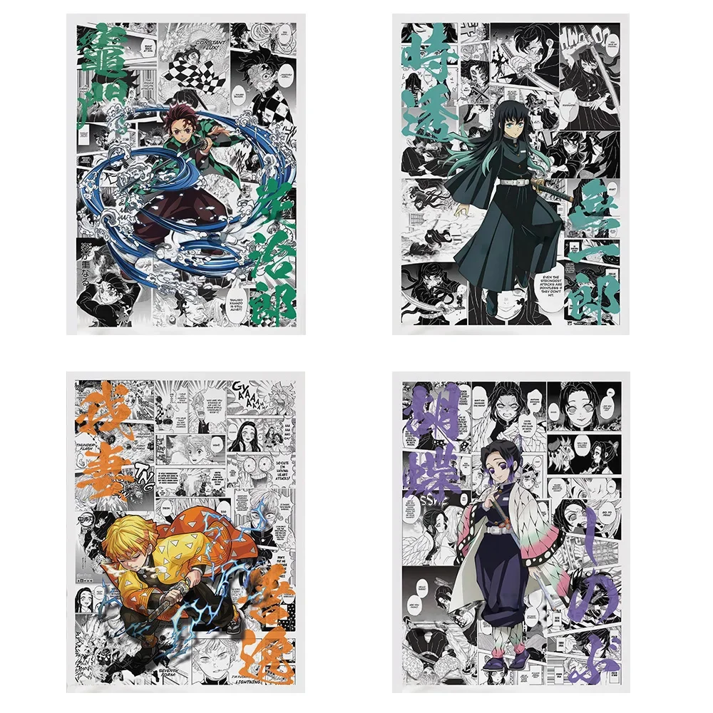 Frameless canvas paintings,1PCS  frameless  Demon slayer Wall Art Poster Demon slayer Canvas Art Prints Demon slayer Wall Decor