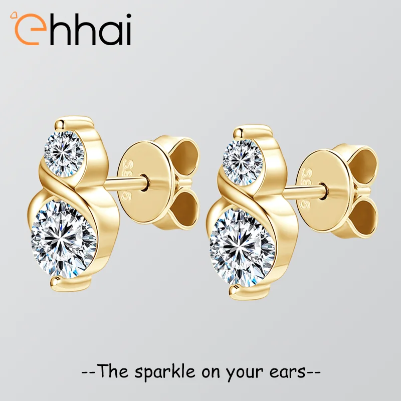 

Ehhai GRA Certified Full Moissanite Diamond Cross Piercing Stud Earrings for Women S925 Sterling Silver Jewelry Gifts Pendientes