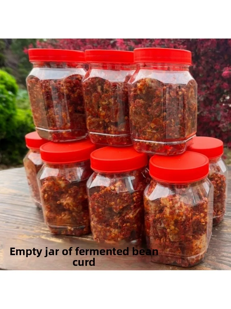 

Банка для острой тофу-пасты ручной работы, пищевой прозрачный пластиковый герметичный контейнер, защита от плесени, нестандартная форма, для хранения на кухне