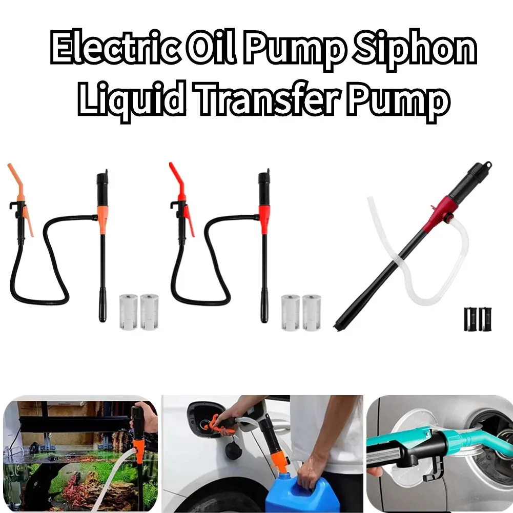 Electric Oil Pump Siphon Liquid Transfer Pump Handheld Pump Battery Operated Water Liquid Tools Portable Car Siphon Petrol Fuel