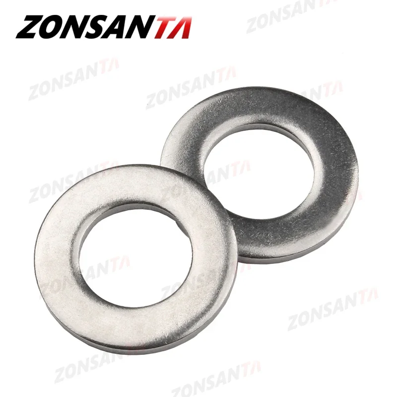 ZONSANTA Rondella Piatta M2 M2.5 M3 M4 M5 M6 M8 M10 M12 M14 M16 304 In Acciaio Inox Mesone Rondelle Pianura rondella Guarnizioni Spacer Shim