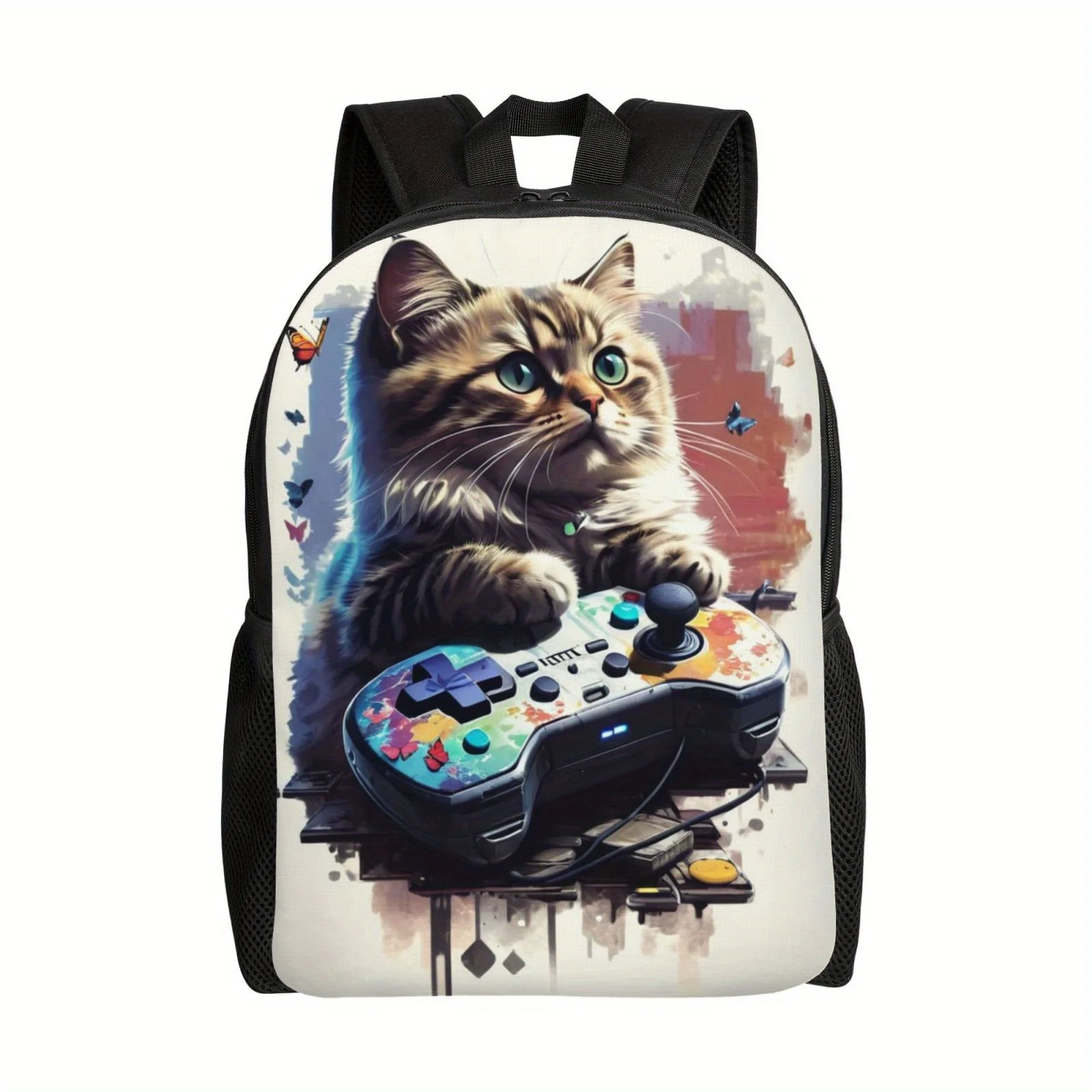

Легкий регулируемый рюкзак-игровая консоль для кошек - вместительная прочная сумка для ноутбука из полиэстера для школы и работы