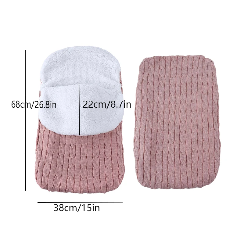 Kocyk do wózka dziecięcego na jesień i zimę, dziergany, gruby, bawełniany, ocieplacz, wiatroodporny, poduszka bawełniana do wózka.