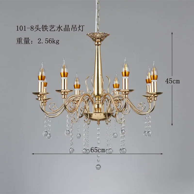 New European style 8-head chandelier auditorium ceiling stage chandelier