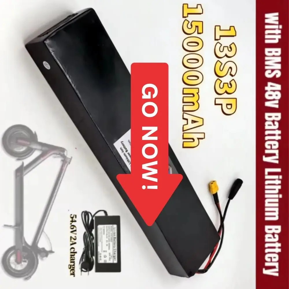 13S3P 48V 15Ah 18650 Lithium Battery Pack XT60/DC for Scooters Bicycles - 13S3P 54.6V Li-ion Pack