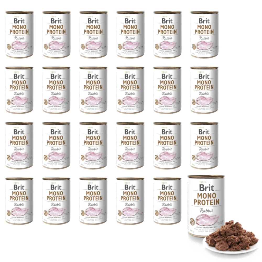 بريت مونو بروتين أرنب كلب أرنب طعام مبلل - 24 × 400 جرام #3