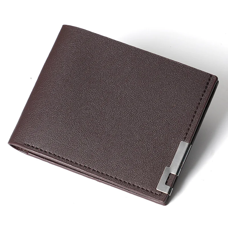 Men's short wallet Korean version of young men's horizontal multi-card wallet trend business card package in stock.
