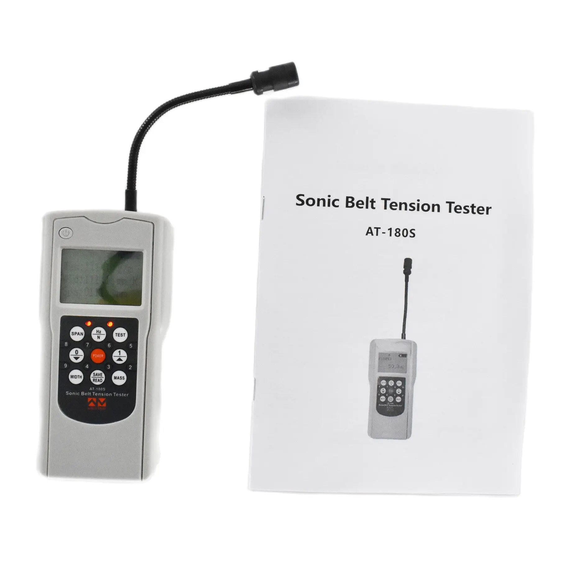 AT-180S Digital Sonic belt tension tester portable Belt vibration frequency Meter Gauge 10-680HZ