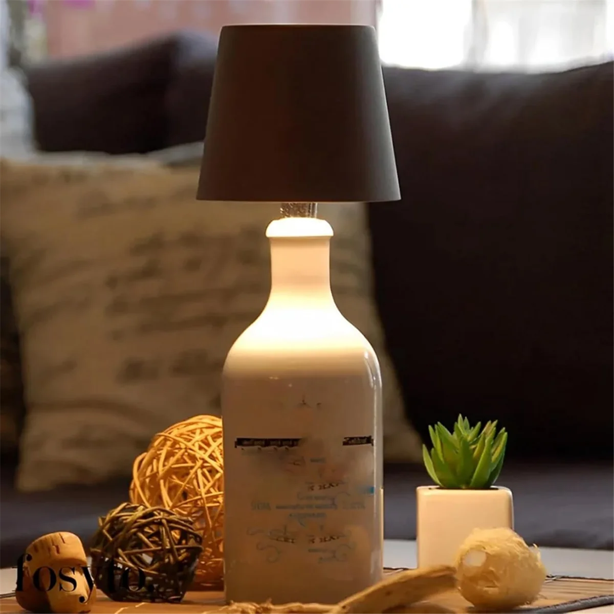 

Wireless Bottle Light - Ambient Light for Wine Bottles, 3-Color Stepless Dimming Wine Bottle Decorative Light,White