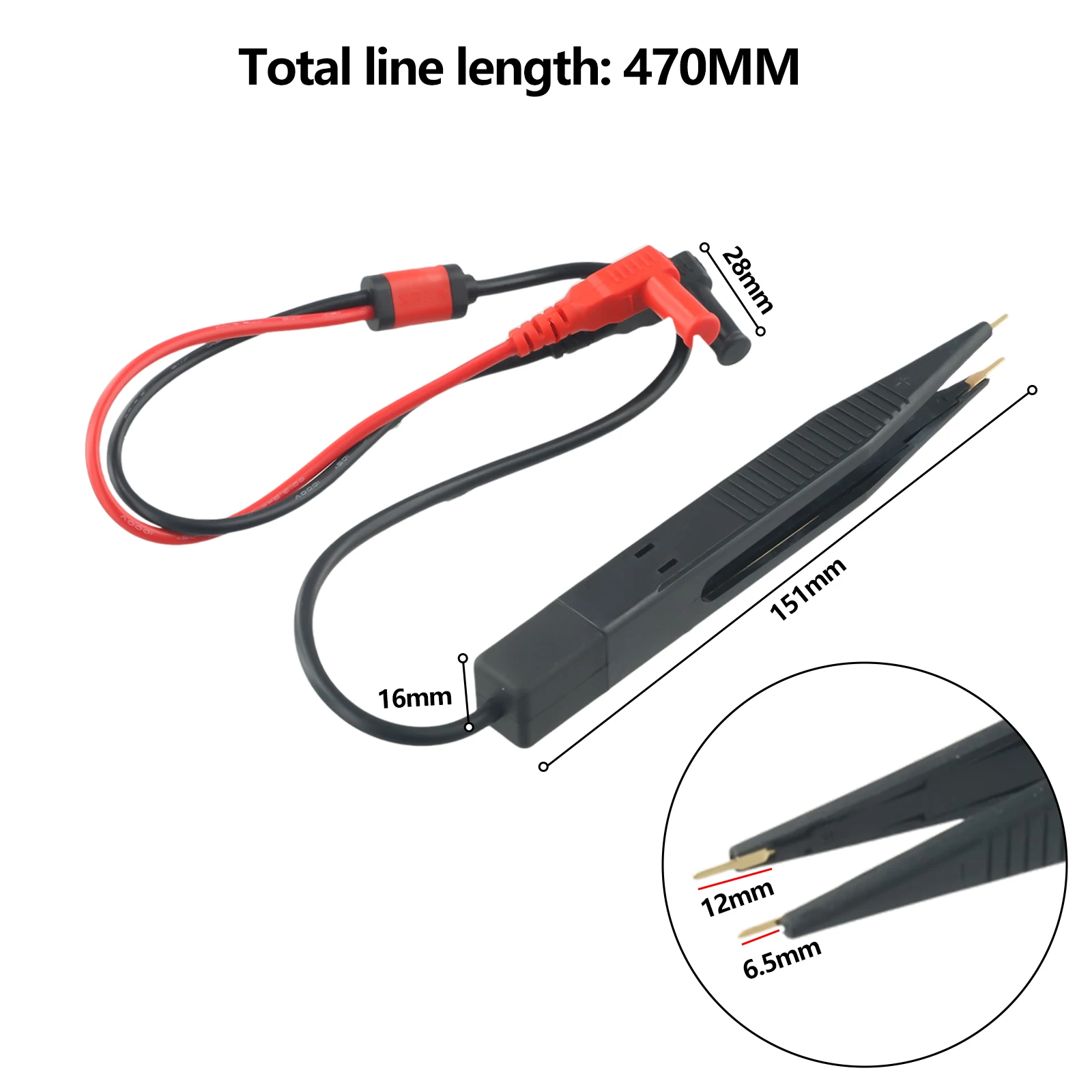 

1set Chip Test Clip Multimeter Probe Tweezers Patch For Capacitance Inductance Resistor Capacitor Tester Meter Tools