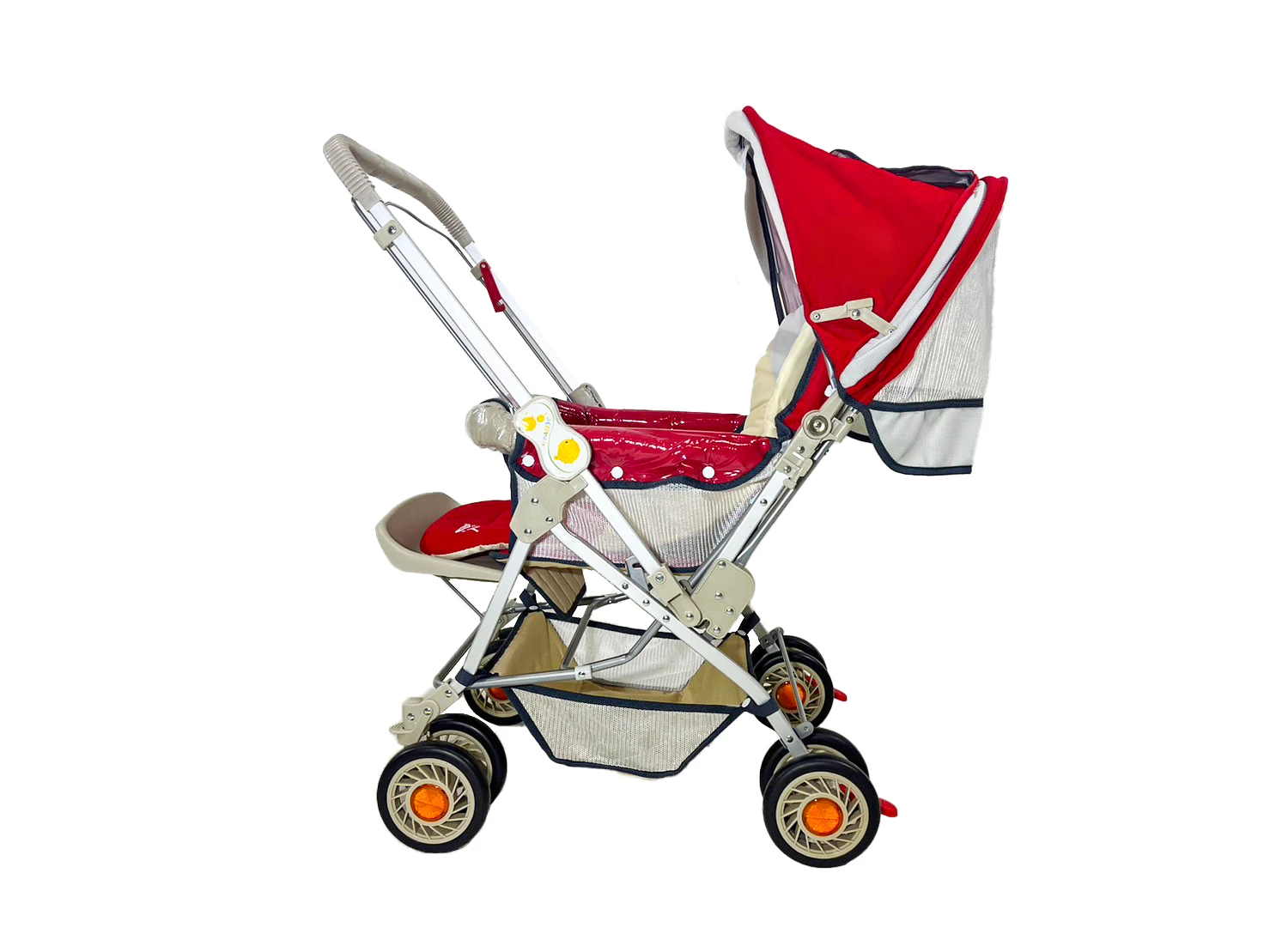 Lightweight Luxury Large Two-Way Red Baby Stroller For 0-3 Years Babies