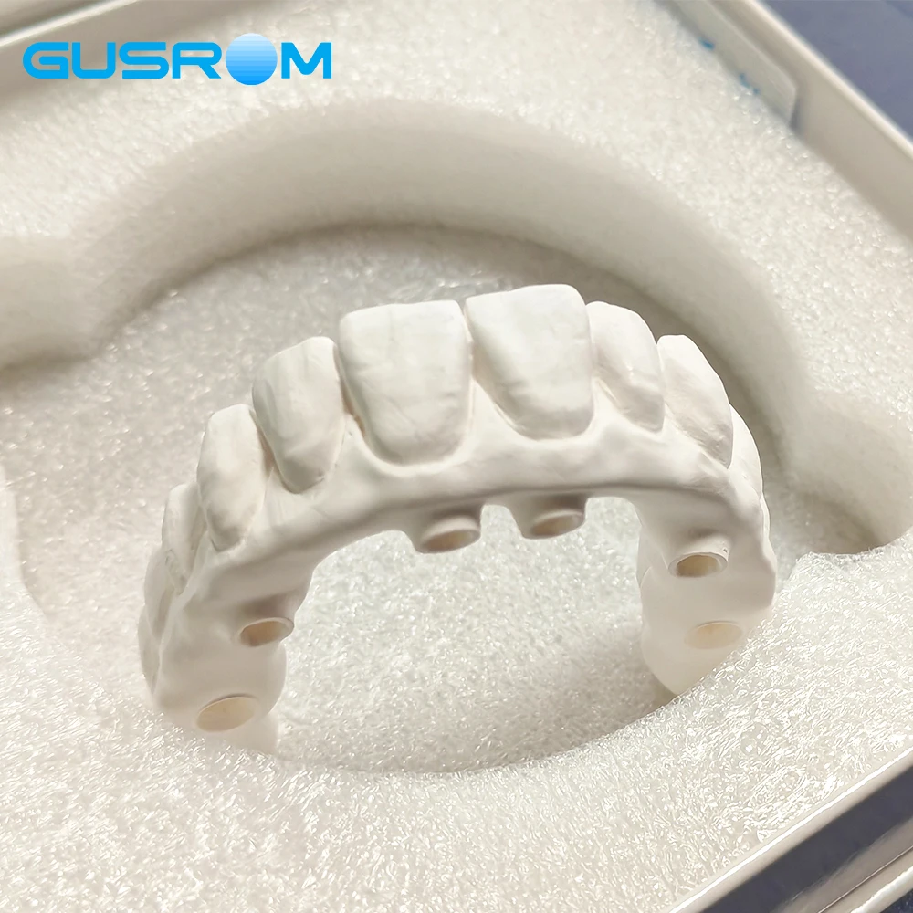 GUSROM 4D PRO ML Multilayer Zirconia Block 98mm Dental CAD CAM Disc 8 Layers 43-57% Translucency 1200MPa A2 for Crown Bridge