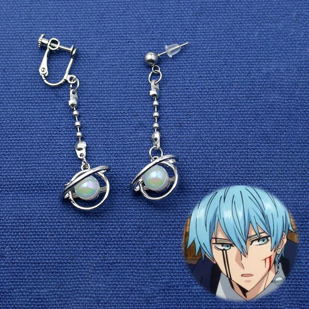 Anime Mashle: Magic and Muscles Mash Finn Lance Crown Cosplay Earrings Unisex Pendant Ear Clips Studs Jewelry Ear Drop Jewelry