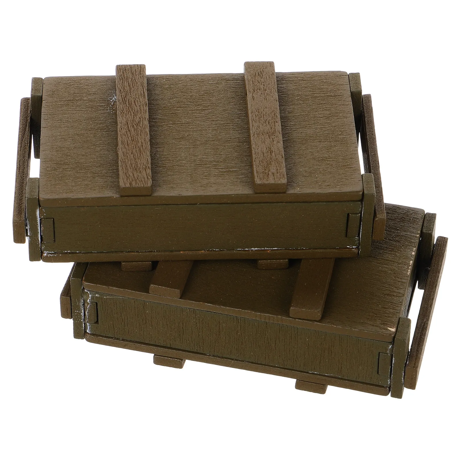 

2Pcs Box Battle Scene 1 6 Scale Miniature Military Layout Case Storage Organizer for Sand Table Display
