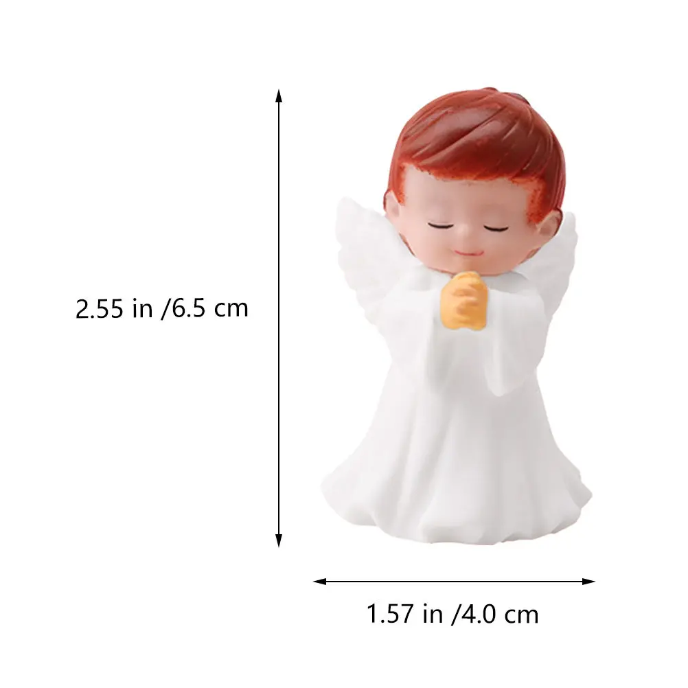 3Pcs Praying Angel Statue Premium Plastic Angel Decoration Artware for Living Room Bedroom Garden Tabletop Gift Decor White