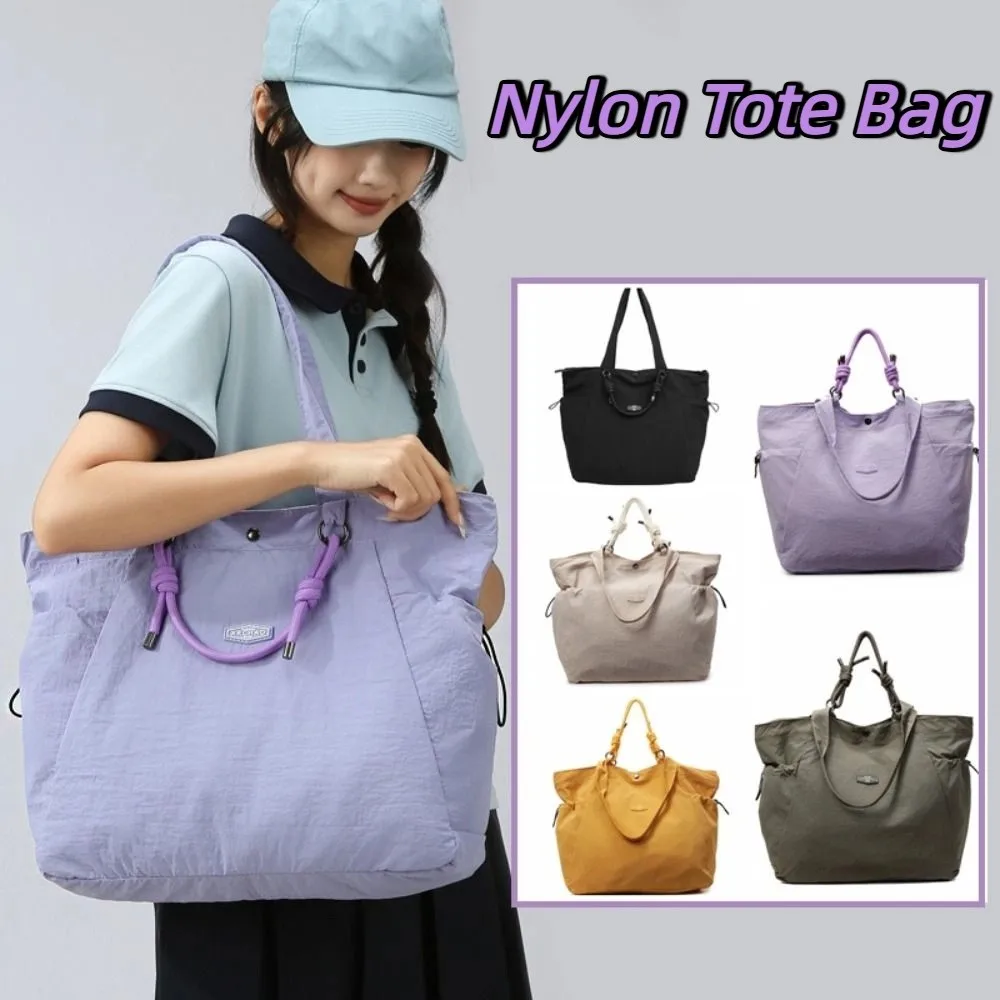 Tas Belanja Tas Jinjing Nilon Kasual Tali Nilon Gaya Korea Tas Ramah Lingkungan Ringan Tas Tangan Kapasitas Besar Tas Bahu Nilon Pelajar