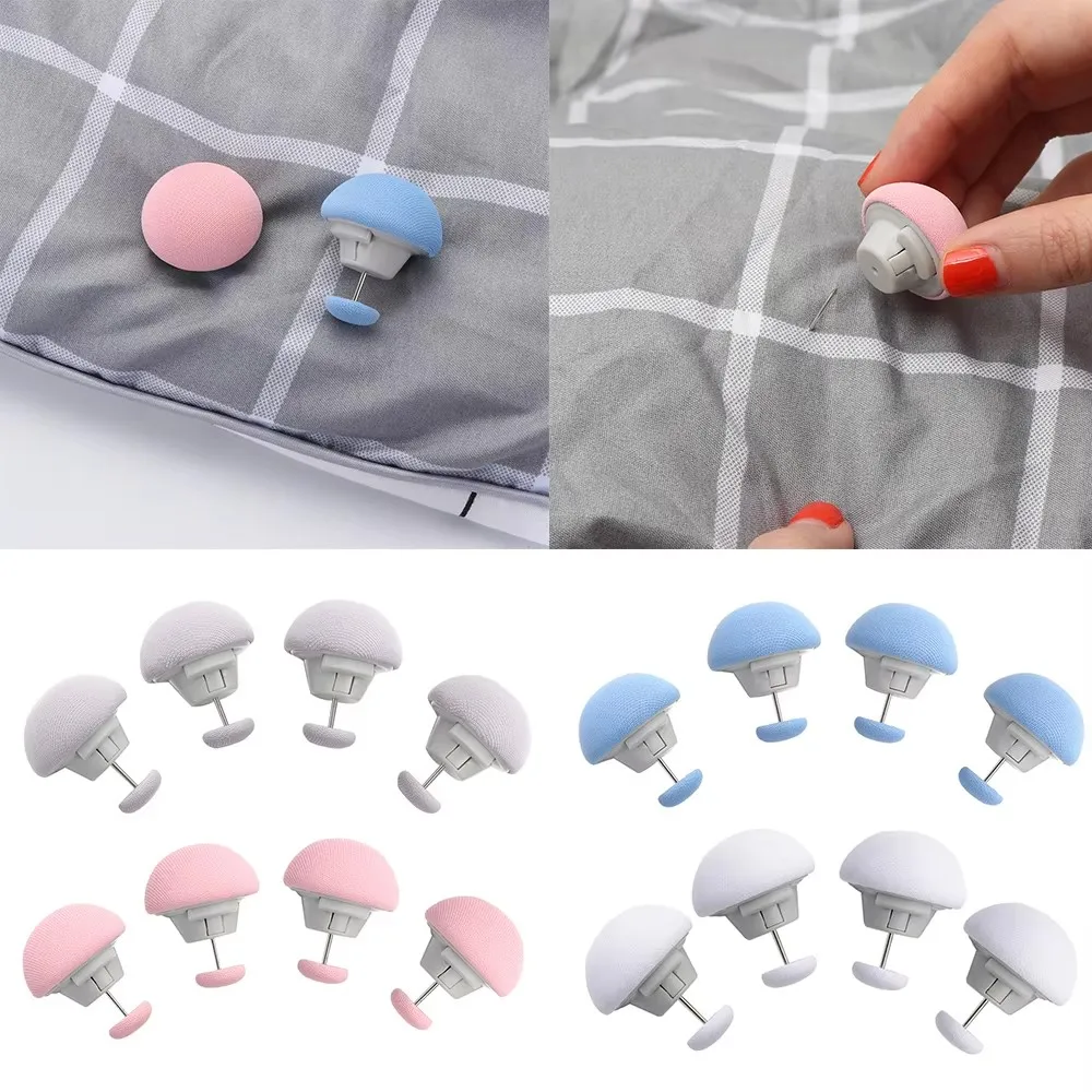 4-8PCS BedSheet Quilt Clip One Button Unlock Duvet Cover Fastener Clip Anti Slip Blanket Buckles Quilt Holder Fixator Grippers