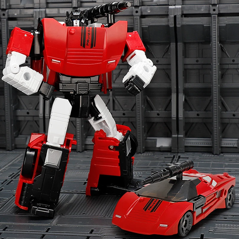 AOYI-figura de acción de Transformers, modelo BMB Sideswipe Red Alert G1 Siege Series, parte de aleación, Anime, Robot deformable, juguetes de regalo