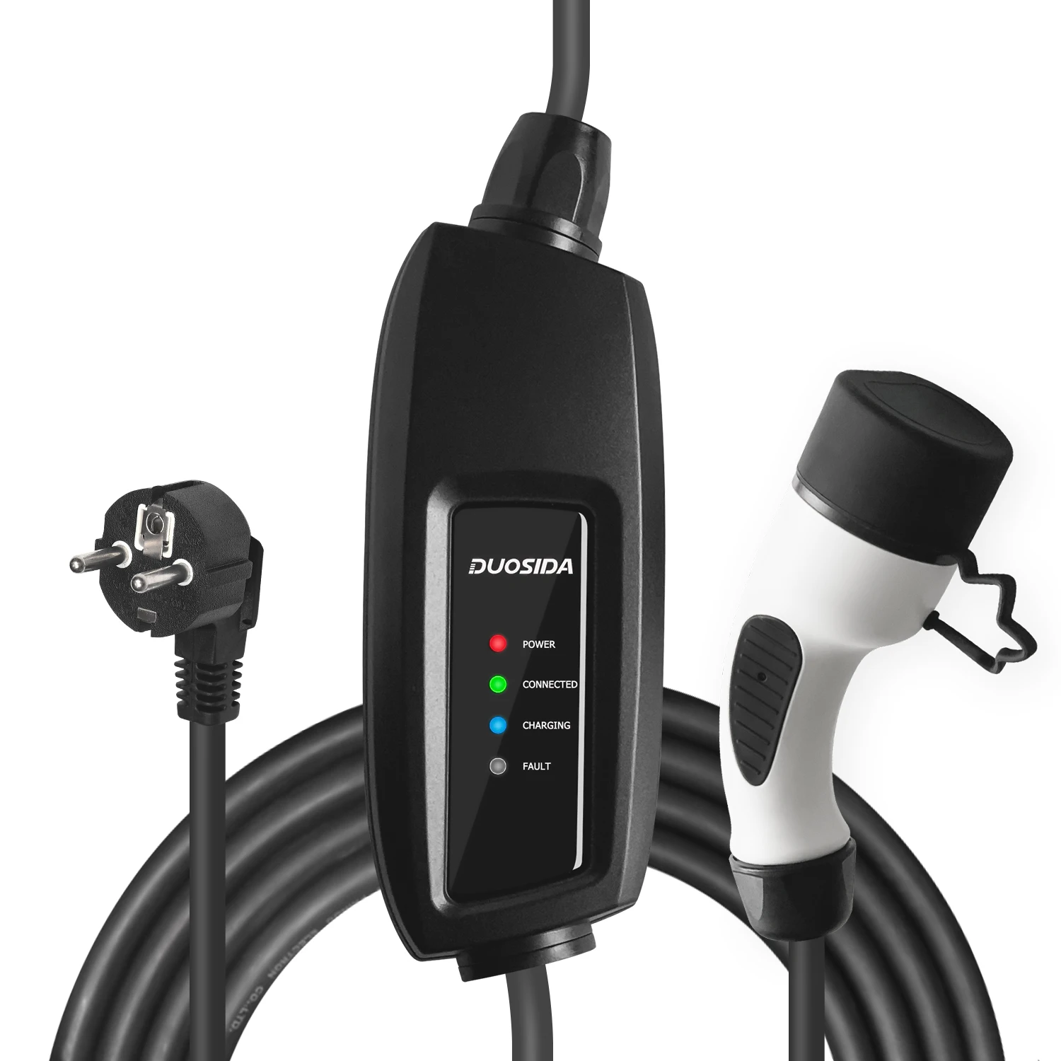 DUOSIDA EV Charger Portable EVSE Mobile Wallbox J1772 Type 1 Type 2 16A 6m 10m 3.5kW 220 volt Electric Car Charging for Home