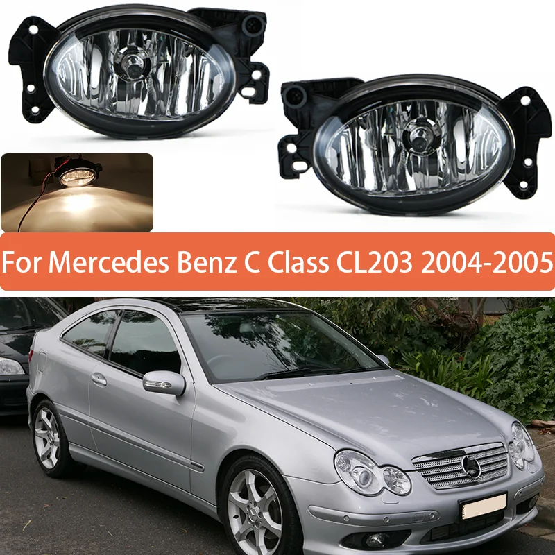 

Пара левых и правых противотуманных фар для Mercedes Benz C Class CL203 2004-2005, противотуманные фары переднего бампера 1698201556 1698201656 A1698201556