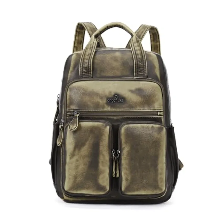 

Backpack Purse for Women Soft Washed Leather Multi Pocket Casual Travel Backpacks…